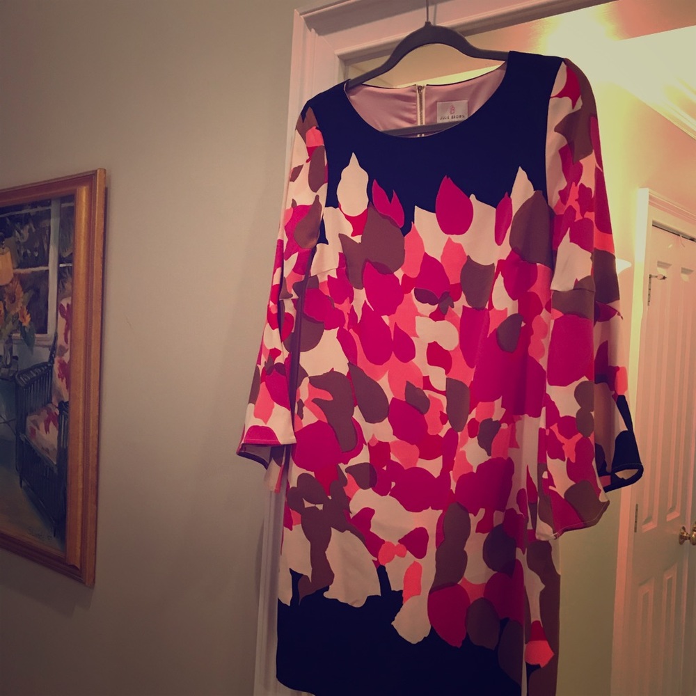 Julie Brown multi colored Midi Dress.